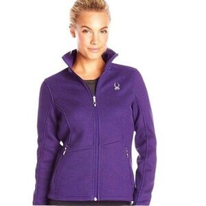 Spyder Purple Zip Up Core Sweater Jacket Women Medium